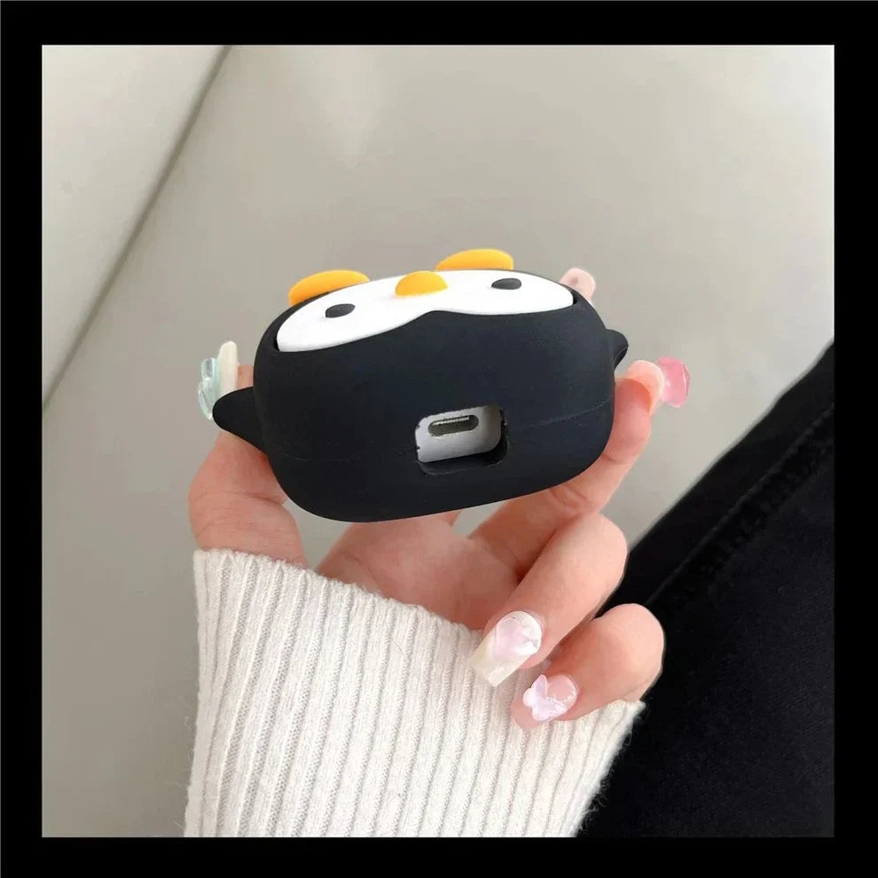 Iphone Charger Case Cover - Penguin - 4 Piece Set (With Wire Protector)
