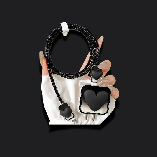 Black Heart Charger Protector