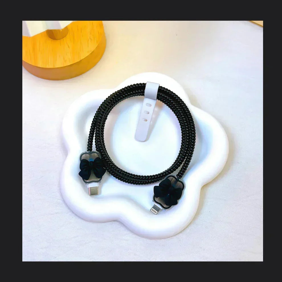 Black Bow Charger Protector
